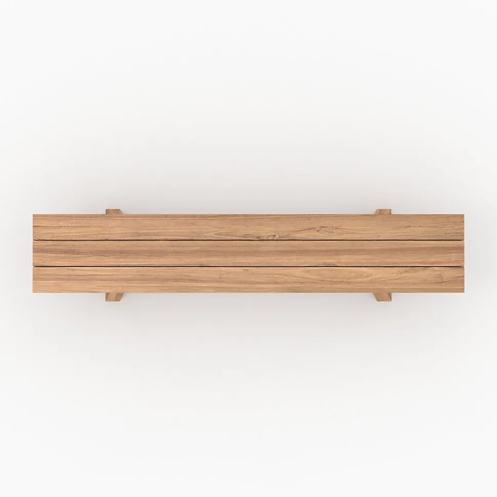 Banc de jardin en bois de teck 4 personnes - Soraya