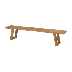 Banc de jardin en bois de teck recyclé 220 cm - Luma