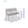 Banc de jardin Greensboro Graphite - Hespéride