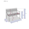 Banc de jardin Greensboro Vert olive - Hespéride