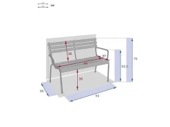 Banc de jardin Greensboro Vert olive - Hespéride