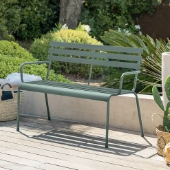 Banc de jardin Greensboro Vert olive - Hespéride