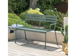 Banc de jardin Greensboro Vert olive - Hespéride