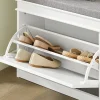 Banc de Rangement à Chaussures 2 Portes Abattants, FSR64-W, SoBuy