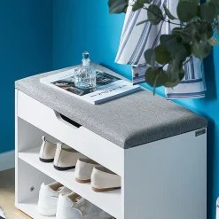 Banc de Rangement à chaussures 2 étages avec coussin, FSR25-HG, SoBuy