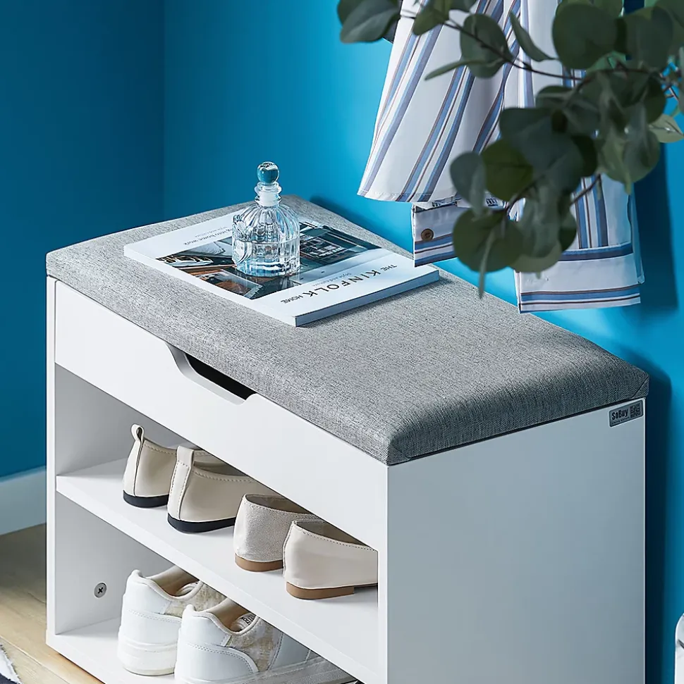 Banc de Rangement à chaussures 2 étages avec coussin, FSR25-HG, SoBuy