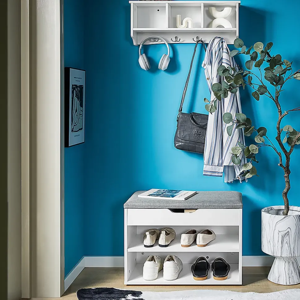Banc de Rangement à chaussures 2 étages avec coussin, FSR25-HG, SoBuy
