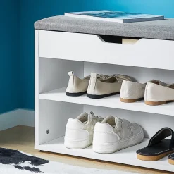 Banc de Rangement à chaussures 2 étages avec coussin, FSR25-HG, SoBuy