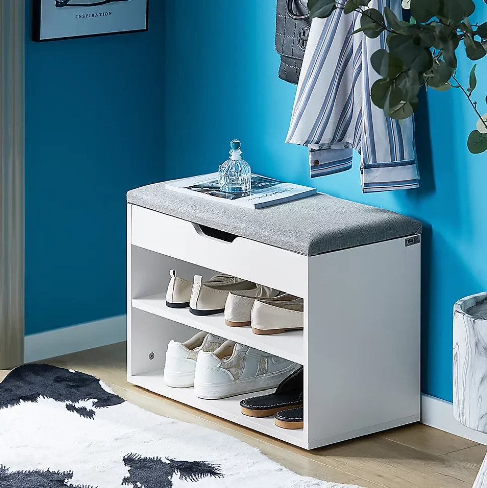 Banc de Rangement à chaussures 2 étages avec coussin, FSR25-HG, SoBuy