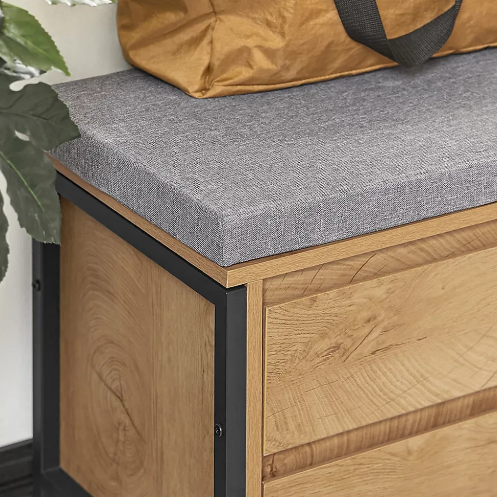 Banc de Rangement à Chaussure avec Siège, Coussin et Tiroirs, FSR149-N, SoBuy