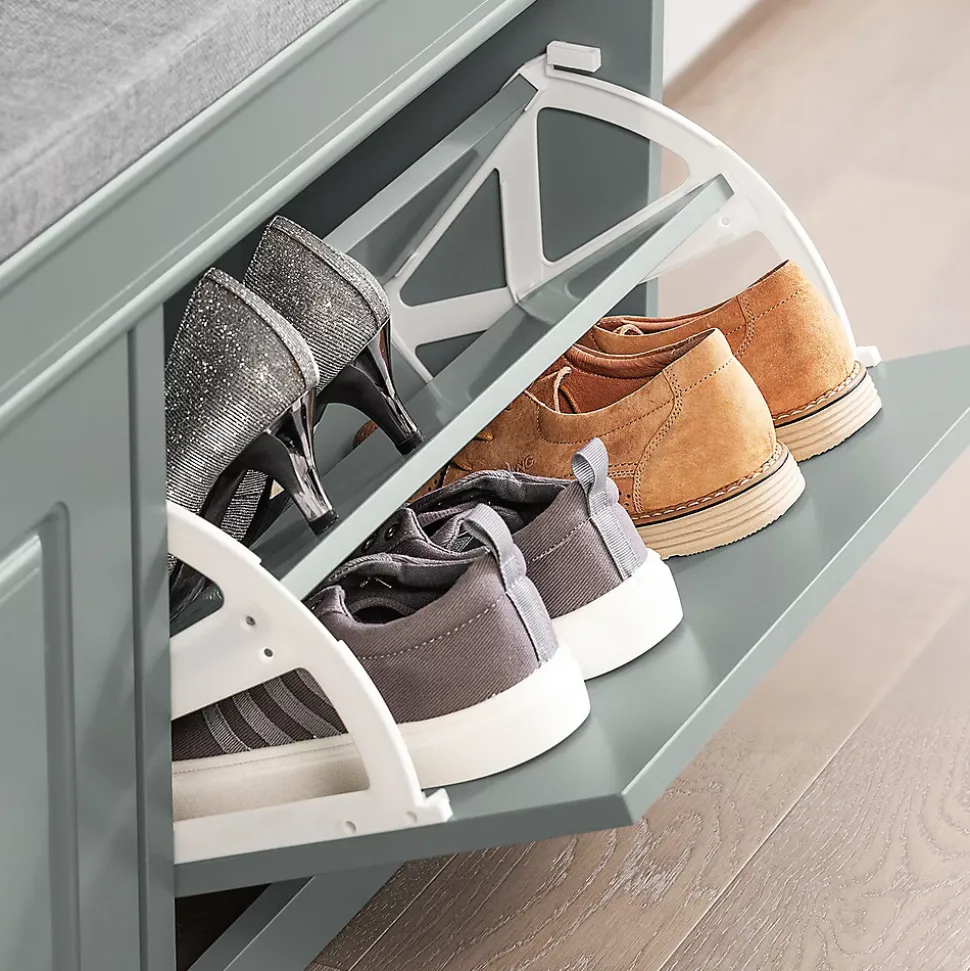 Banc de Rangement à Chaussures 2 Portes Abattants, FSR64-HG, SoBuy