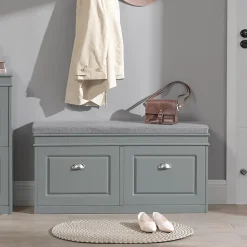 Banc de Rangement à Chaussures 2 Portes Abattants, FSR64-HG, SoBuy