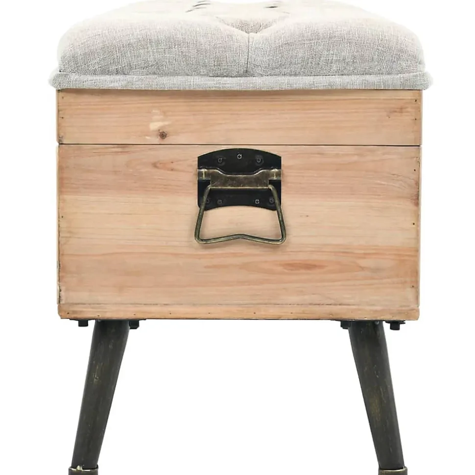 Banc de rangement 110 cm Bois de sapin massif vidaXL