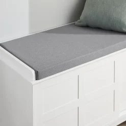 Banc de Rangement avec Coussin Rembourré et 2 Porte Coulissantes, FSR86-W, SoBuy