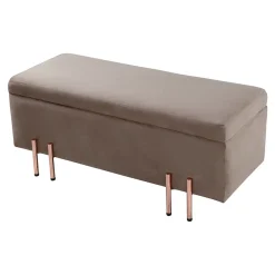 Banc de rangement Dals 118 x 40 x 42 cm marron en.casa