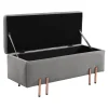 Banc de rangement Dals 100 x 40 x 42 cm gris en.casa
