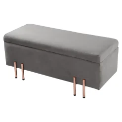Banc de rangement Dals 100 x 40 x 42 cm gris en.casa