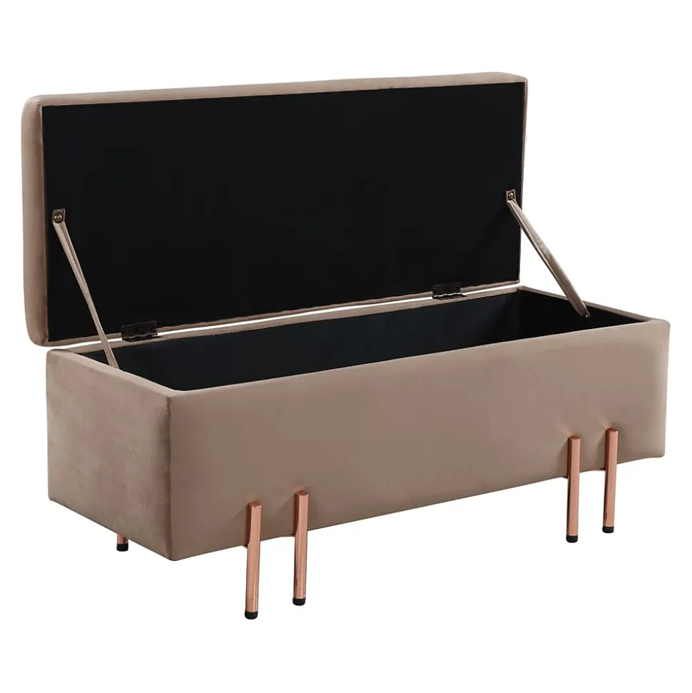 Banc de rangement Dals 100 x 40 x 42 cm marron en.casa