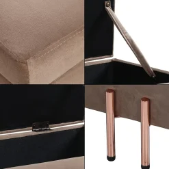Banc de rangement Dals 100 x 40 x 42 cm marron en.casa