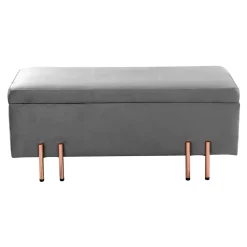 Banc de rangement Dals 118 x 40 x 42 cm gris en.casa