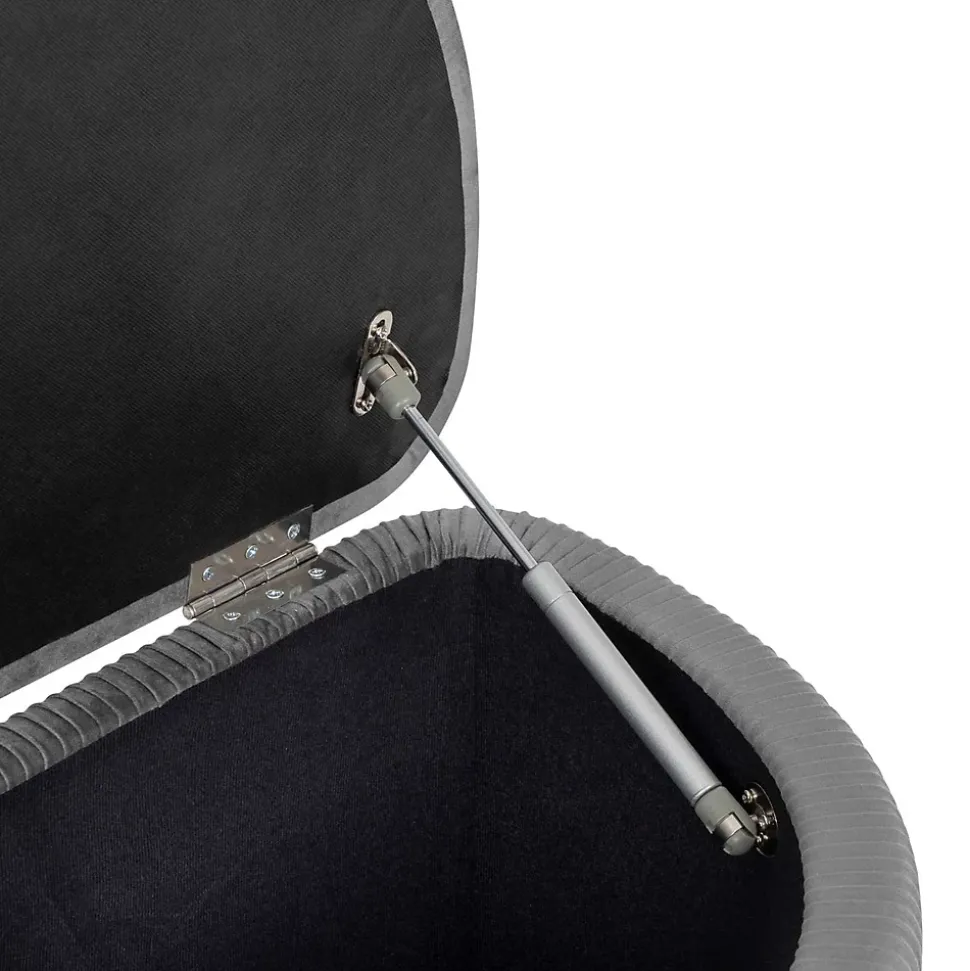 Banc de rangement en velours SOLARO