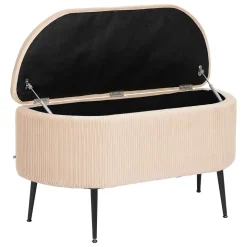 Banc de rangement en velours SOLARO