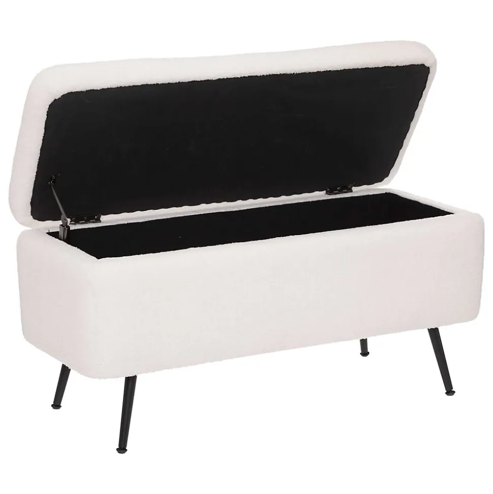Banc de rangement en velours AURORA