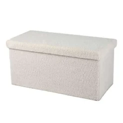 Banc de rangement pliable Kube revêtement bouclette