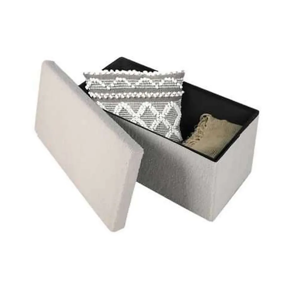 Banc de rangement pliable Kube revêtement bouclette