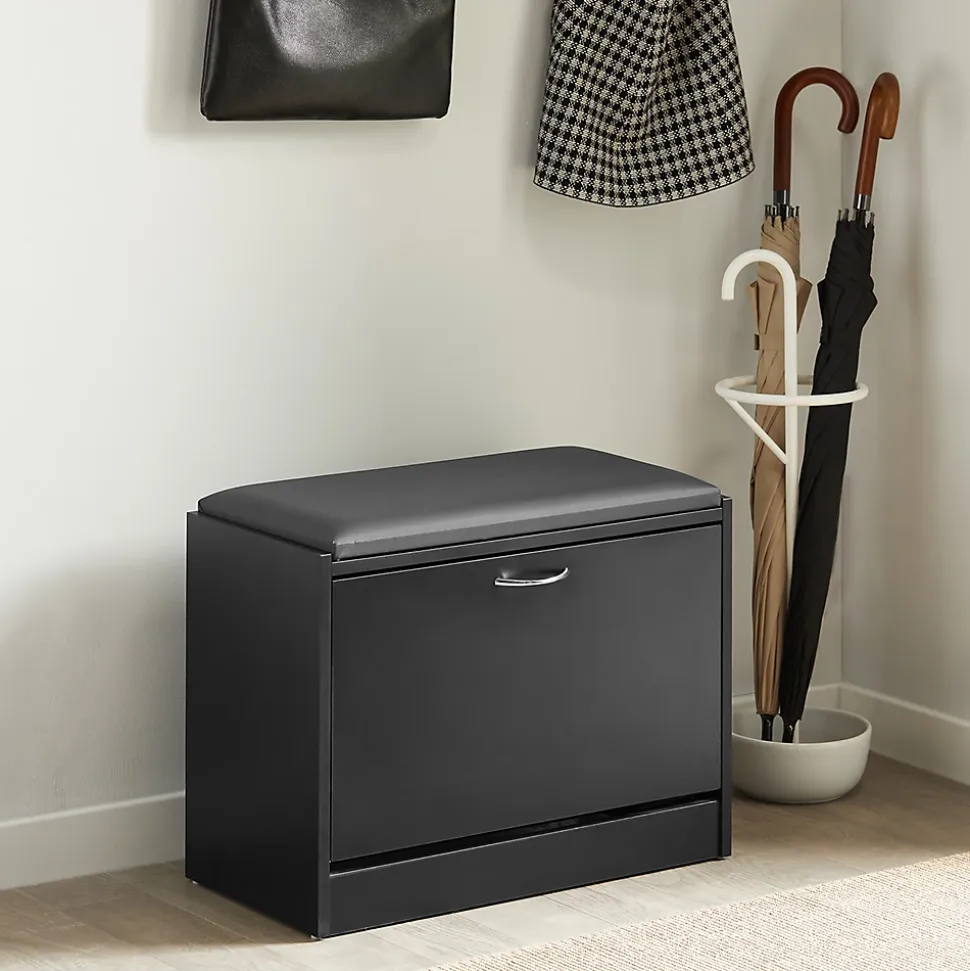 Banc de rangement pour chaussures 1 porte abattant, FSR16-SCH, SoBuy