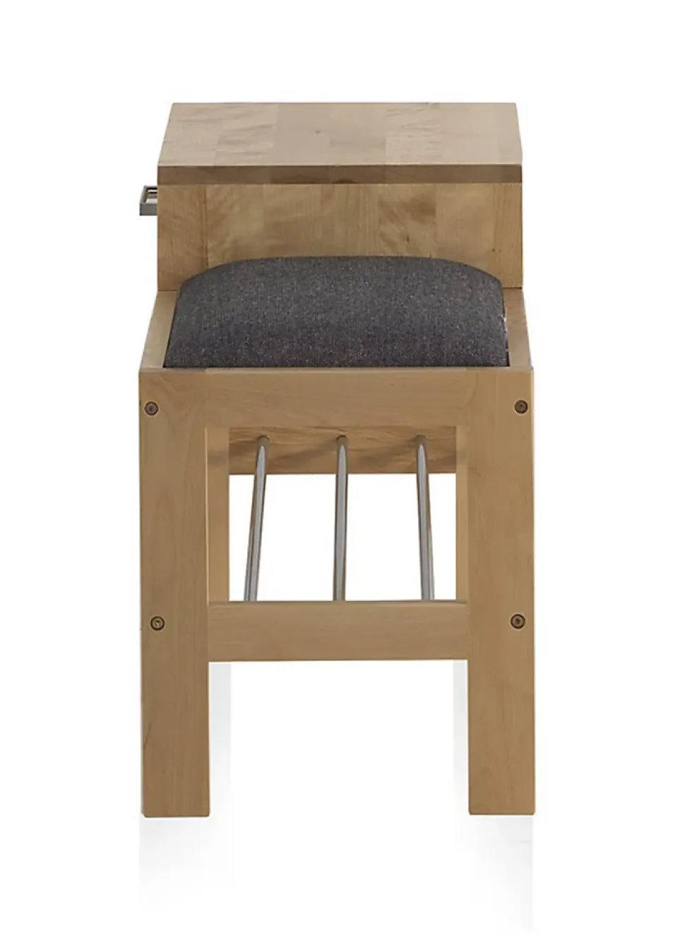 Banc de rangement pour chaussures en bouleau naturel
