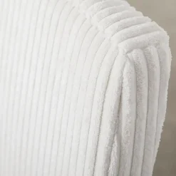 Banc de salle à manger MATESE L 135 cm en velours côtelé - Blanc