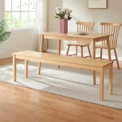 Banc de salle à manger Trerunulu 160 x 35 x 45 cm naturel en.casa
