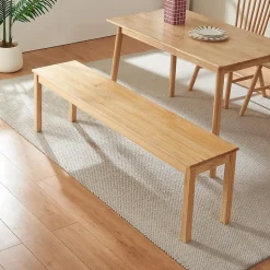 Banc de salle à manger Trerunulu 140 x 35 x 45 cm naturel en.casa