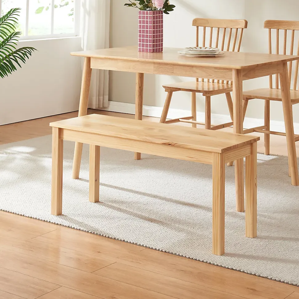 Banc de salle à manger Trerunulu 100 x 35 x 45 cm naturel en.casa