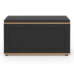 Banc d'entrée chaussures 100 cm avec coussin VITO noir