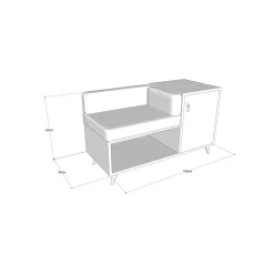 Banc d'entrée design marbré Anzer