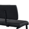 Banc design avec dossier VILAS, en synthétique et métal noir