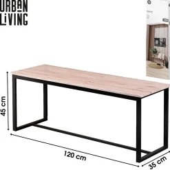 Banc d'intérieur en MDF et Métal