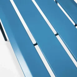 Banc d'intérieur en métal bleu pacific Palavas Oviala