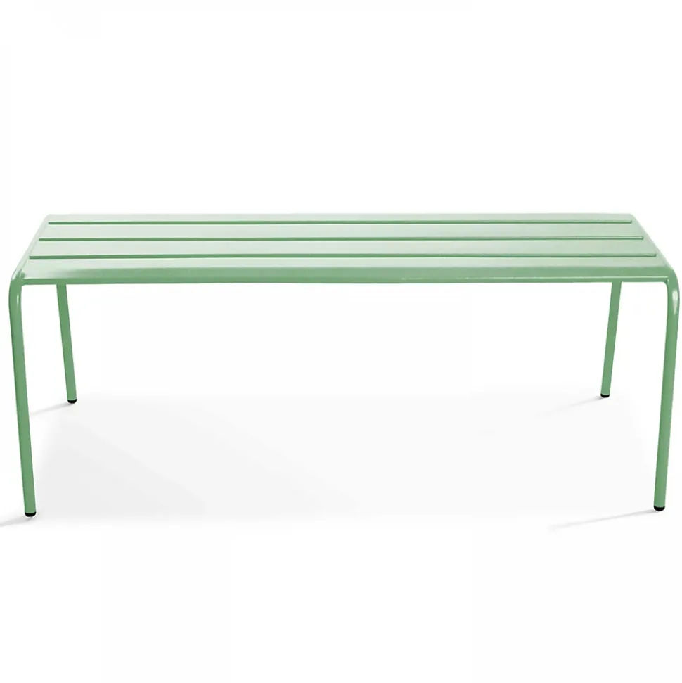 Banc d'intérieur en métal vert sauge Palavas Oviala