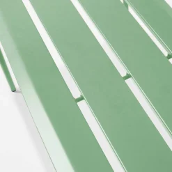 Banc d'intérieur en métal vert sauge Palavas Oviala