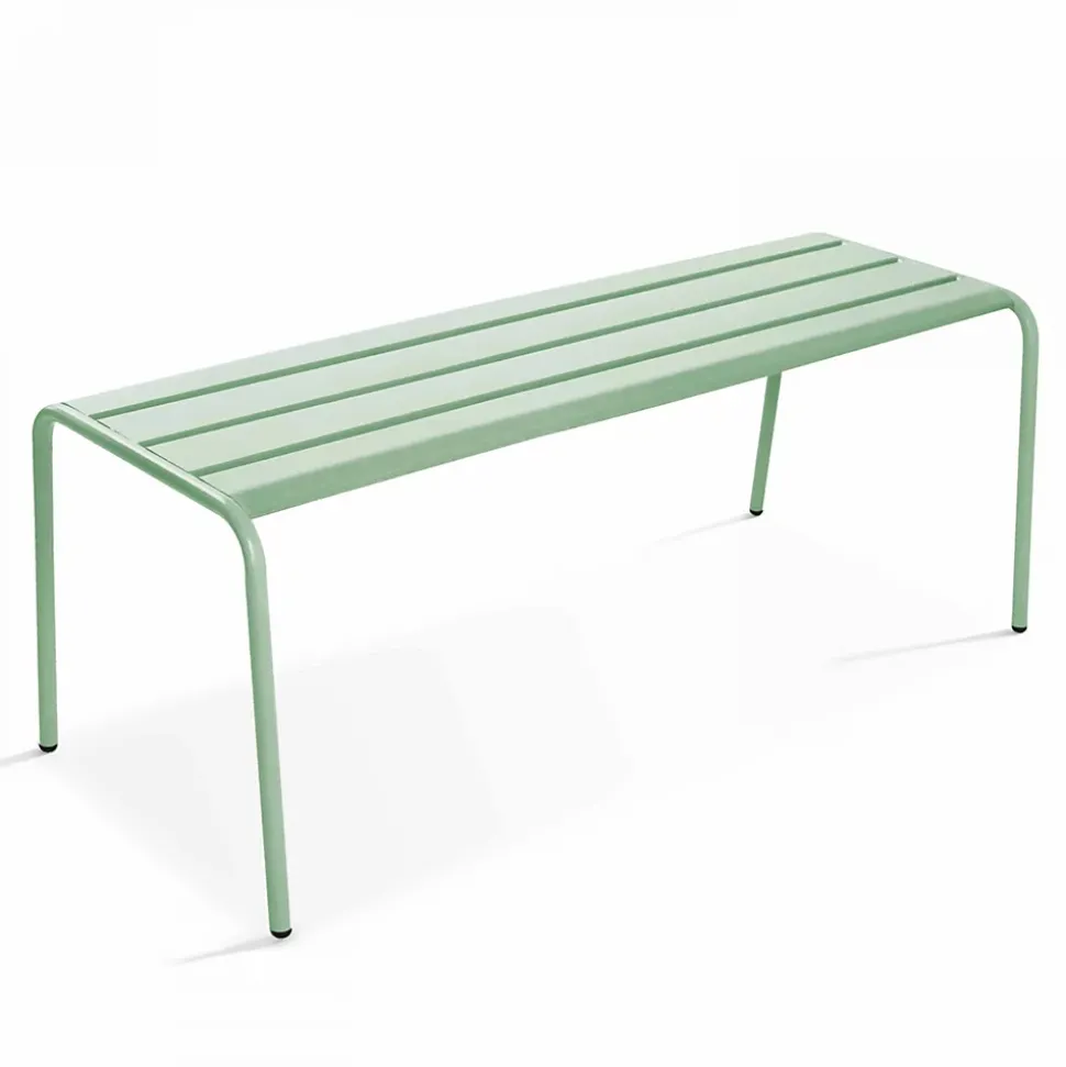 Banc d'intérieur en métal vert sauge Palavas Oviala