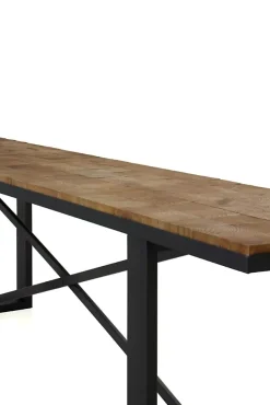 Banc en bois avec blocs couleur naturel