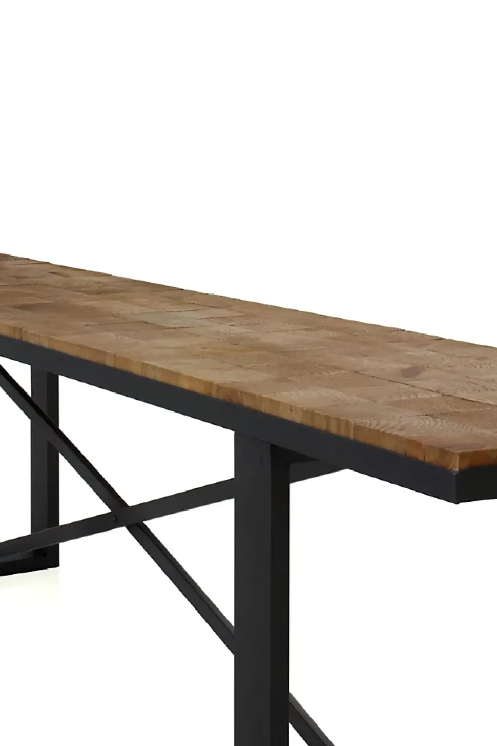Banc en bois avec blocs couleur naturel