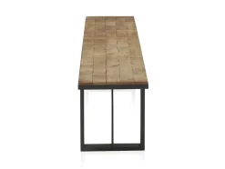 Banc en bois avec blocs couleur naturel