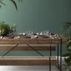 Banc en bois avec pieds en métal