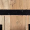 Banc en bois d'acacia et métal coloris naturel et noir