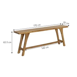 Banc en bois d'acacia massif Orane