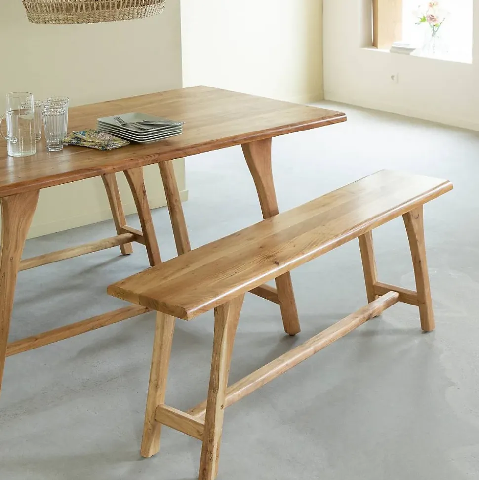 Banc en bois d'acacia massif Orane